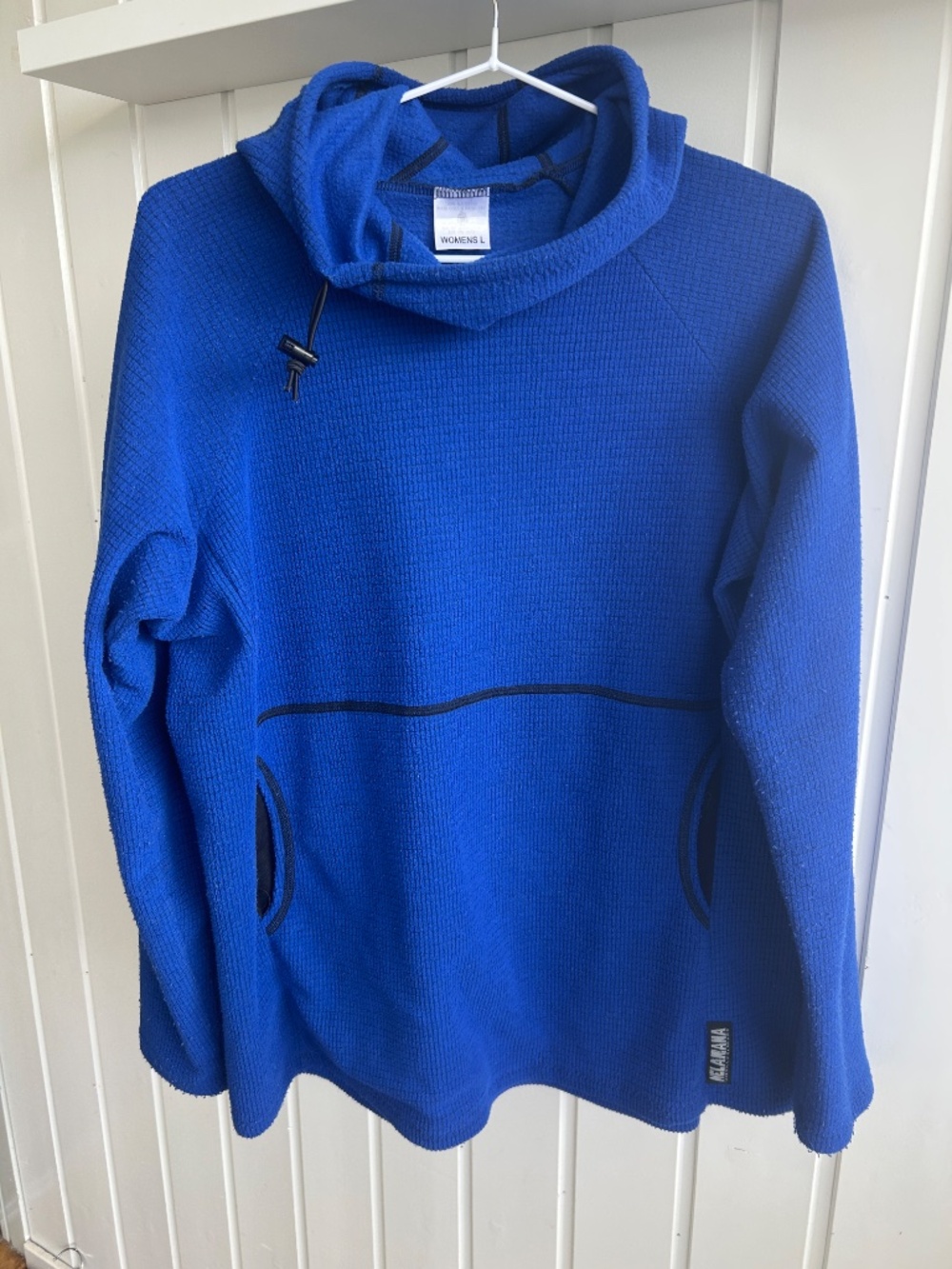Melanzana micro grid hoodie women's L